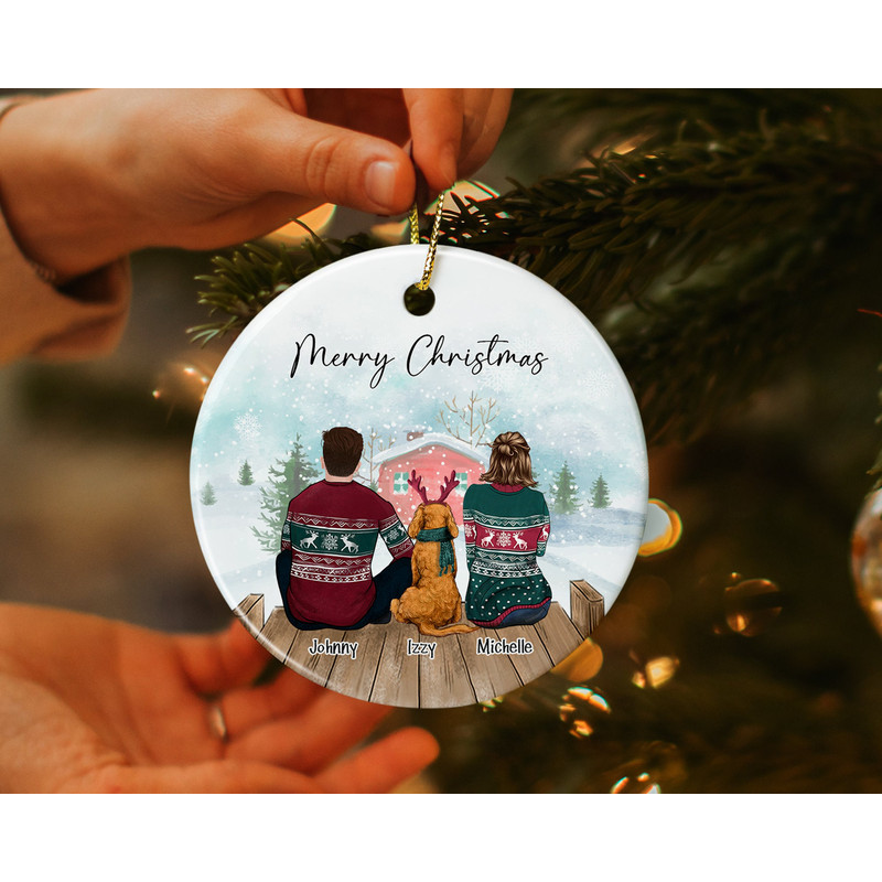Personalized Family with Pet Christmas Ornament, Custom Dog Cat Christmas Ornament, Family Keepsake Christmas Gift, Family Christmas Decor - 9.jpg