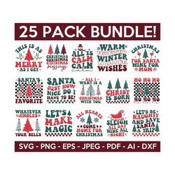 retro christmas svg bundle, christmas quotes svg bundle, winter svg, christmas tree svg, merry christmas, christmas shirt,cut file cricut