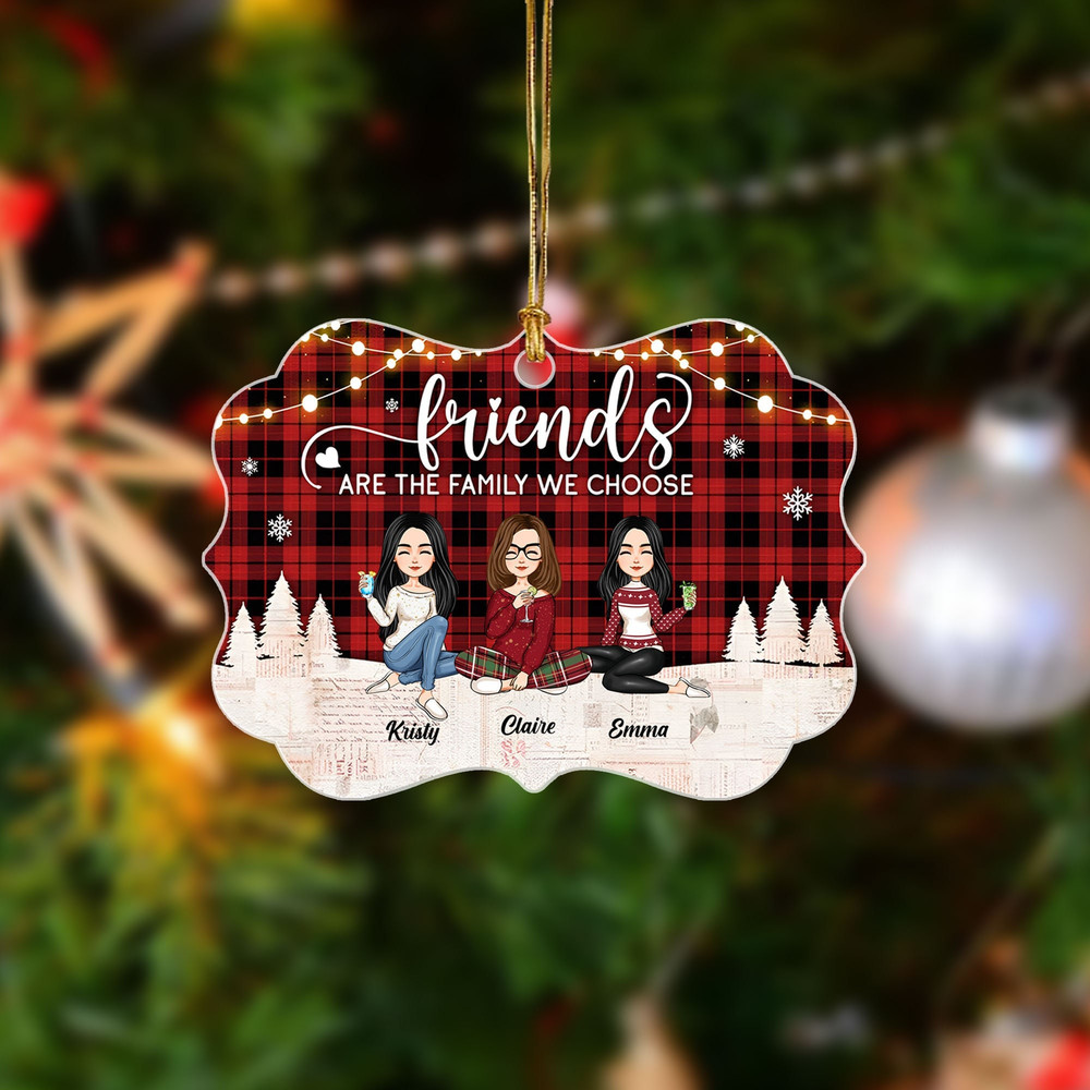 Custom Friends Besties Sisters Ornament, Personalized Bestie Ornament, Christmas Gift For Best Friend, Sisters, BFF, Christmas Decor - 1.jpg