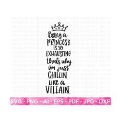 custom order for solana, princess svg, princess quote svg, being a princess is so exhausting, girls room svg, little girl, nursery svg