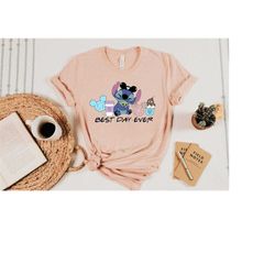 best day ever stitch & baby yoda snacks shirt- disneyworld family shirts , disneyland shirts, kids disneyworld shirts,ba