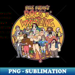 hulk hogans rock n wrestling - instant png sublimation download - unleash your inner rebellion