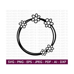 flower circle doodle svg,circle svg, sketch, hand-drawn circle svg,round svg,circular shape,doodle svg, flower, cut files cricut, silhouette