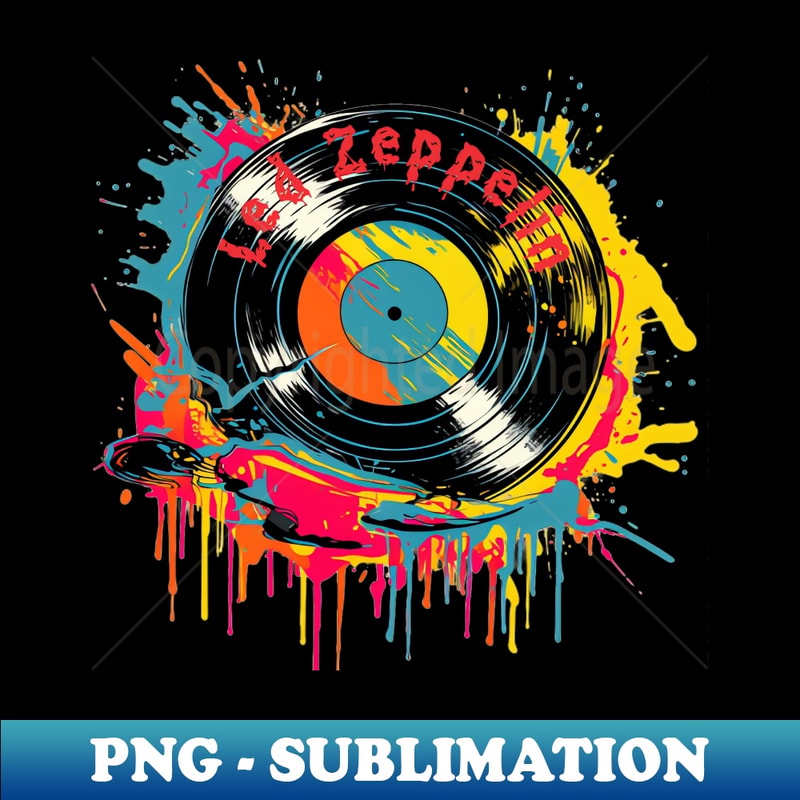 Zeppelin Colorful Led Zeppelin Splash Colorful - High-Resolution PNG Sublimati | Inspire ...