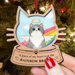 personalized cat christmas ornament, peeking cat ornament, funny custom cats ornament
