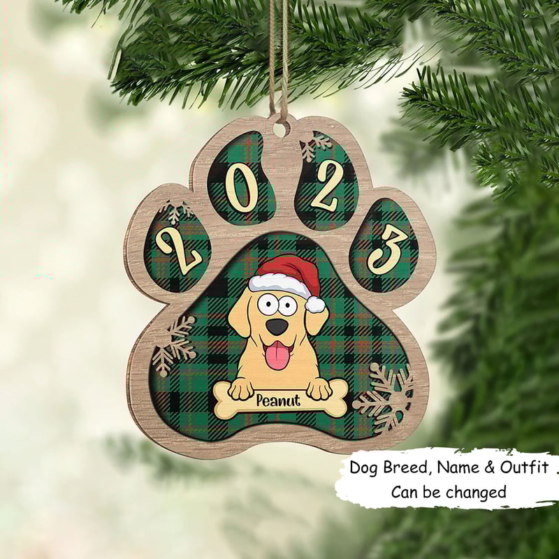 Personalized Dog Christmas Ornament, Peeking Dog Ornament, Funny Custom Dogs Ornament, Christmas Gift, Custom Pets Ornament, Christmas Decor - 1.jpg