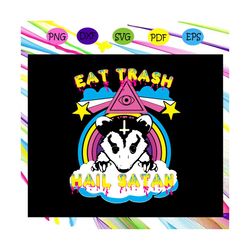 eat trash hail satan svg, raccoon svg, satan svg, hail satan svg, satan gift for silhouette, files for cricut, svg, dxf,