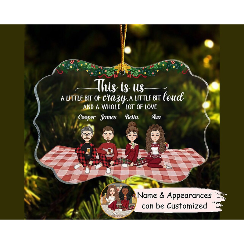 Personalized Family Ornament, Custom Acrylic Ornament, Gift For Family, Family Gift, Christmas Gift, Christmas Decoration, Christmas Tree - 1.jpg