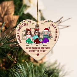 personalized family ornament, mother and daughter ornament, custom ornament