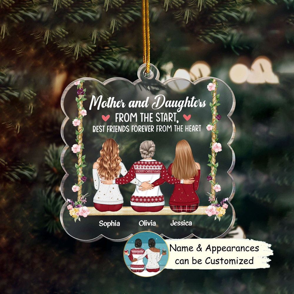 Personalized Family Ornament, Mother And Daughter Ornament, Custom Ornament, Gift For Family, Family Gift, Christmas Gift, Christmas Decor - 1.jpg