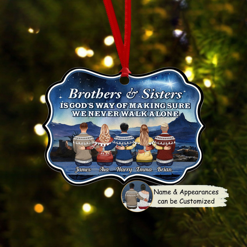 Personalized Family Ornament, Siblings Ornament, Family Gift, Christmas Tree Decor, Christmas Gift For Family, Sisters, Brothers, Siblings - 1.jpg