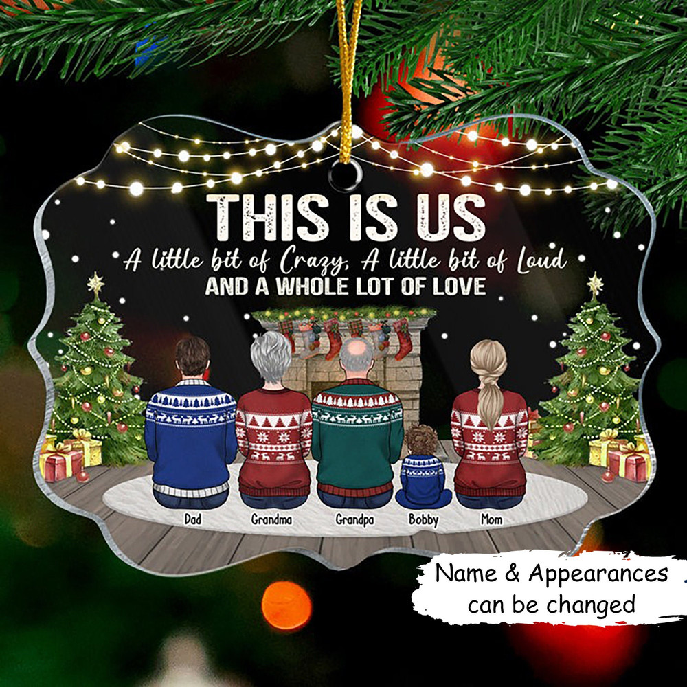 Personalized Grandparents And Grandkids Ornament, Custom Family Ornament, Christmas Family Gift, Christmas Tree Decor, Siblings Ornament - 1.jpg