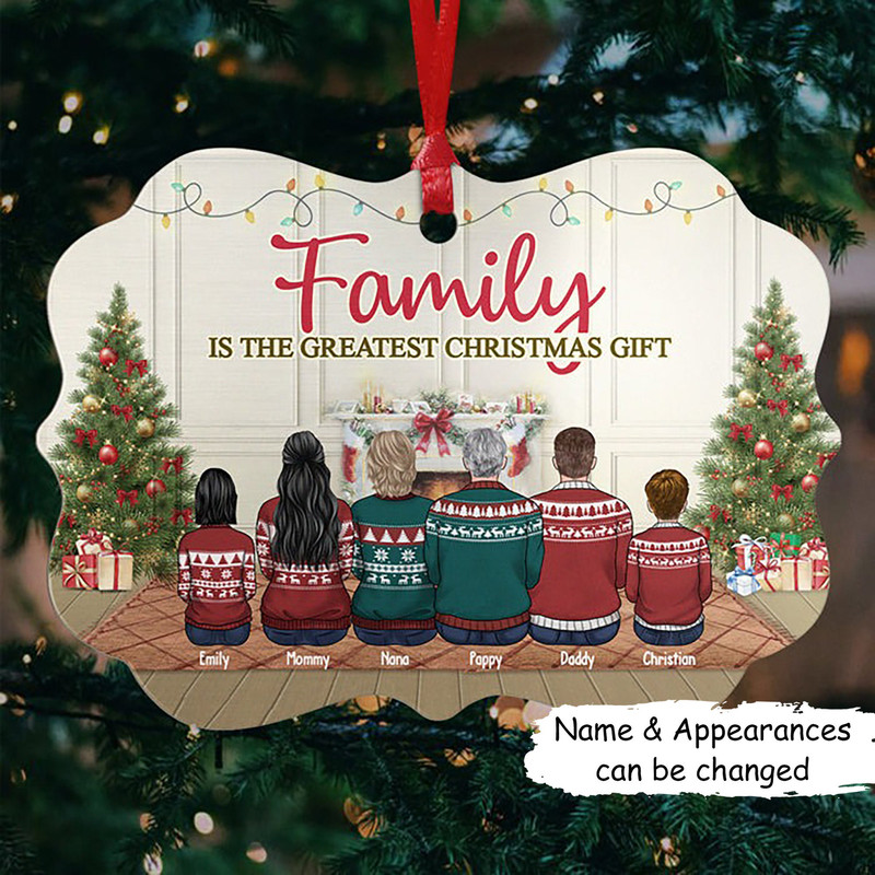 Personalized Grandparents And Grandkids Ornament, Custom Family Ornament, Christmas Family Gift, Christmas Tree Decor, Siblings Ornament - 1.jpg