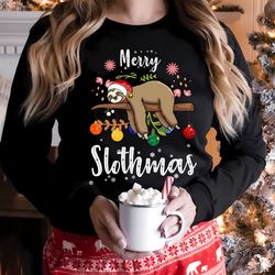 christmas sloth cute, sloth christmas sweatshirt, sloth merry slothmas tee, sloth christmas shirt, sloth gift,funny slot