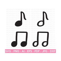 musical notes svg bundle, music notes svg, music icons svg, music svg, eight note svg, beamed notes svg, cut files for cricut, silhouette