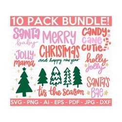 retro christmas svg bundle, christmas quotes svg bundle, winter svg, santa svg, holiday, merry christmas, christmas shirt, cut file cricut