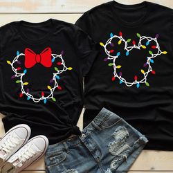 disney christmas lights shirts,mickey christmas shirt,minnie christmas shirt,christmas squad,christmas crew,disney girls