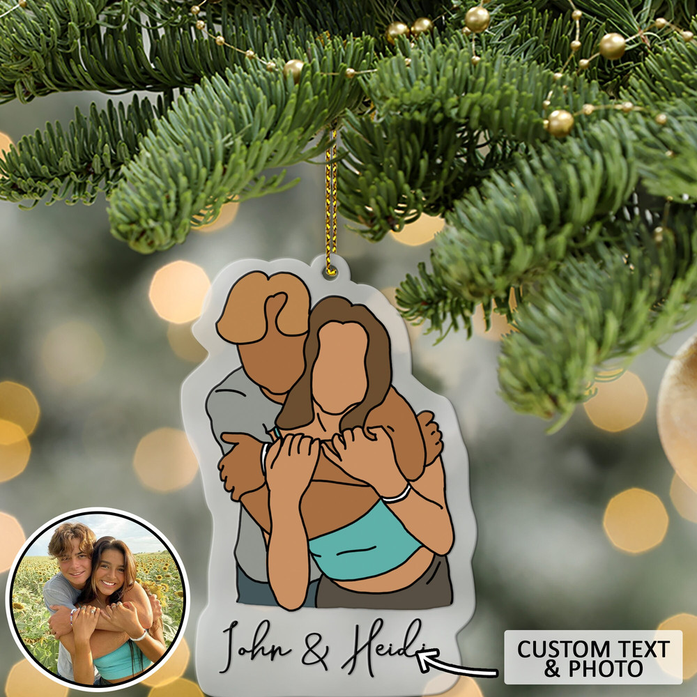 Custom Portrait Ornament, Personalized Christmas Ornament, Custom Family Ornament, Couple Portrait Ornament, Custom Faceless Portrait - 2.jpg
