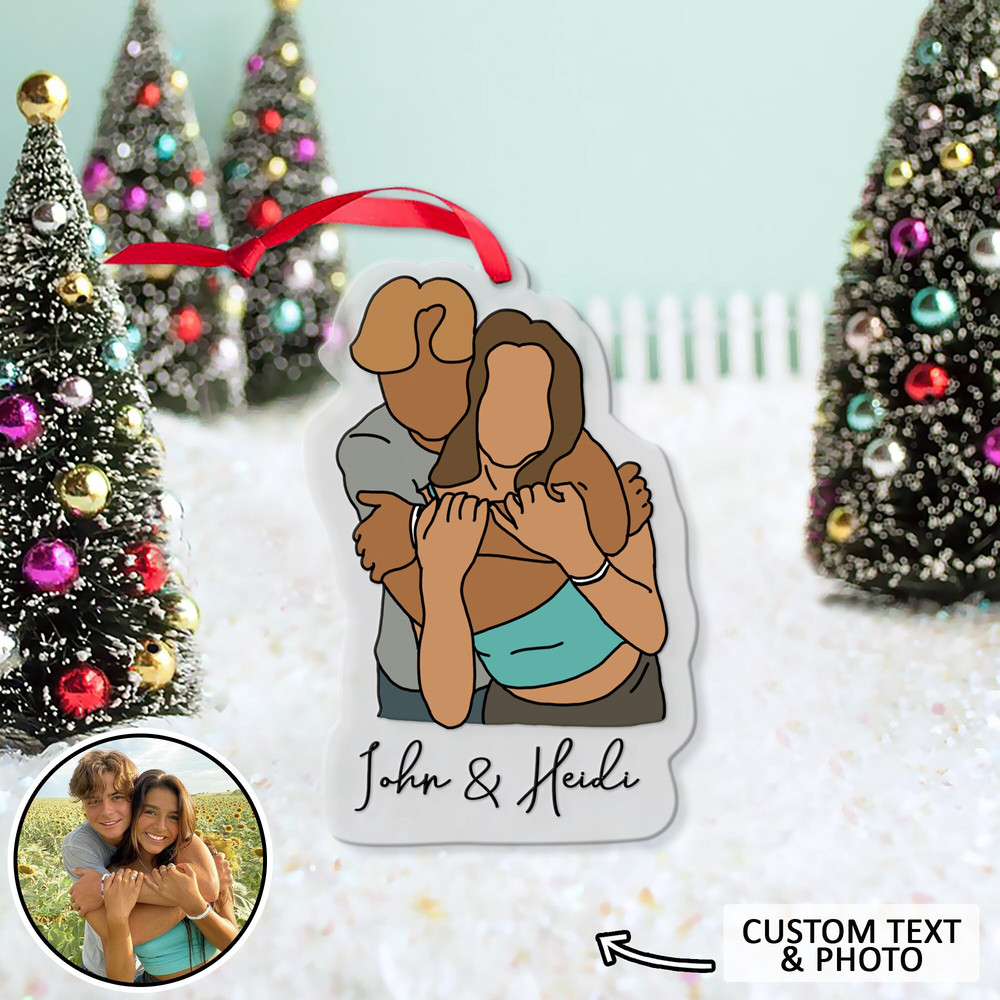 Custom Portrait Ornament, Personalized Christmas Ornament, Custom Family Ornament, Couple Portrait Ornament, Custom Faceless Portrait - 4.jpg