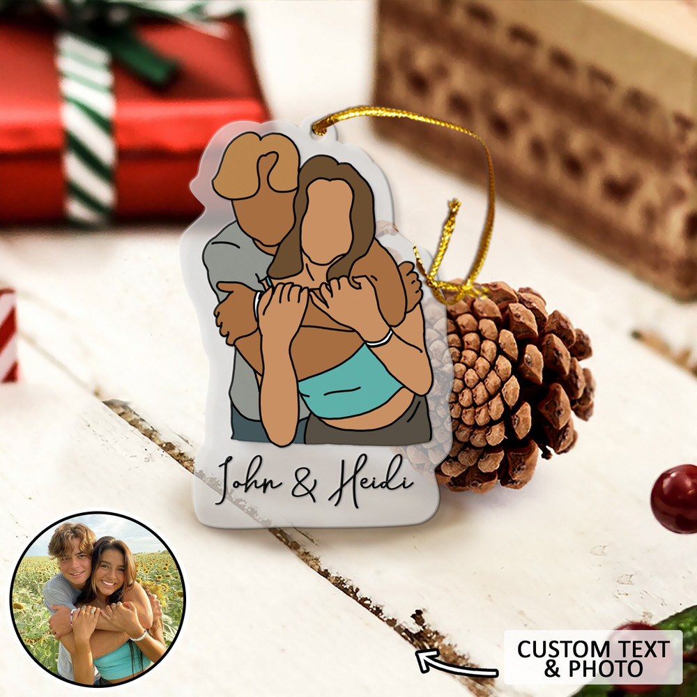 Custom Portrait Ornament, Personalized Christmas Ornament, Custom Family Ornament, Couple Portrait Ornament, Custom Faceless Portrait - 5.jpg
