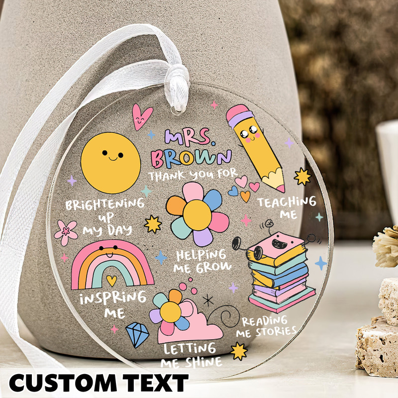 Custom Teacher Christmas Ornament, Personalized Teacher Gift, Teacher Ornament, Teacher Thank You Gift, Teacher Appreciation Gifts - 4.jpg