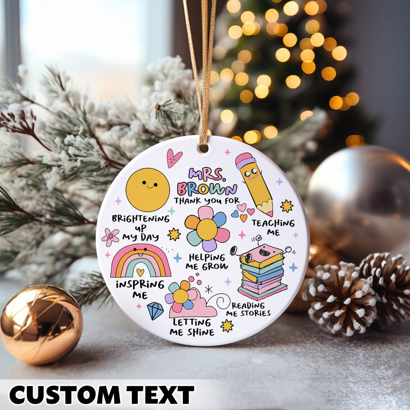 Custom Teacher Christmas Ornament, Personalized Teacher Gift, Teacher Ornament, Teacher Thank You Gift, Teacher Appreciation Gifts - 6.jpg