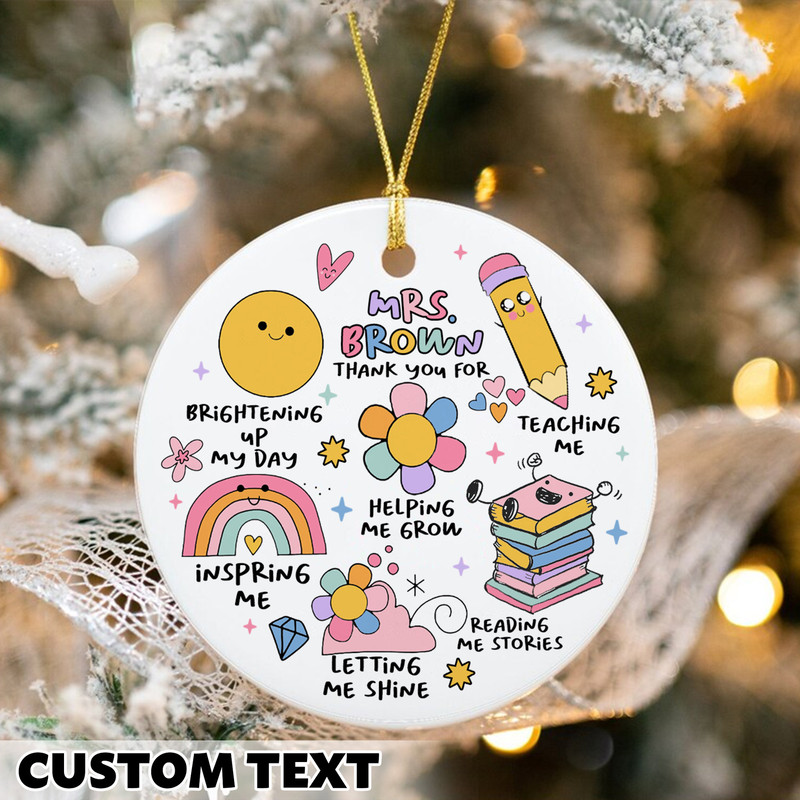 Custom Teacher Christmas Ornament, Personalized Teacher Gift, Teacher Ornament, Teacher Thank You Gift, Teacher Appreciation Gifts - 7.jpg
