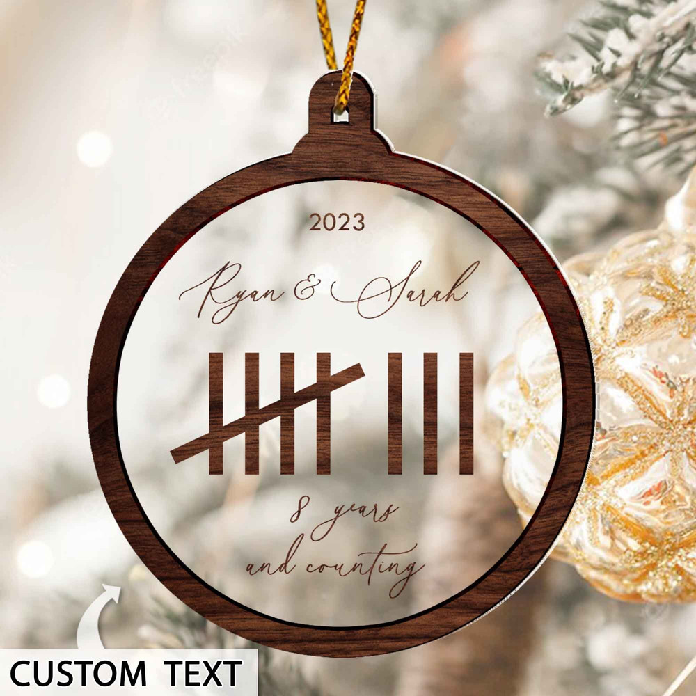 Personalized Anniversary Ornament, Anniversary Gifts By Year Christmas Ornament, Gift for Him, Gift for Her, Any Anniversary Year - 3.jpg