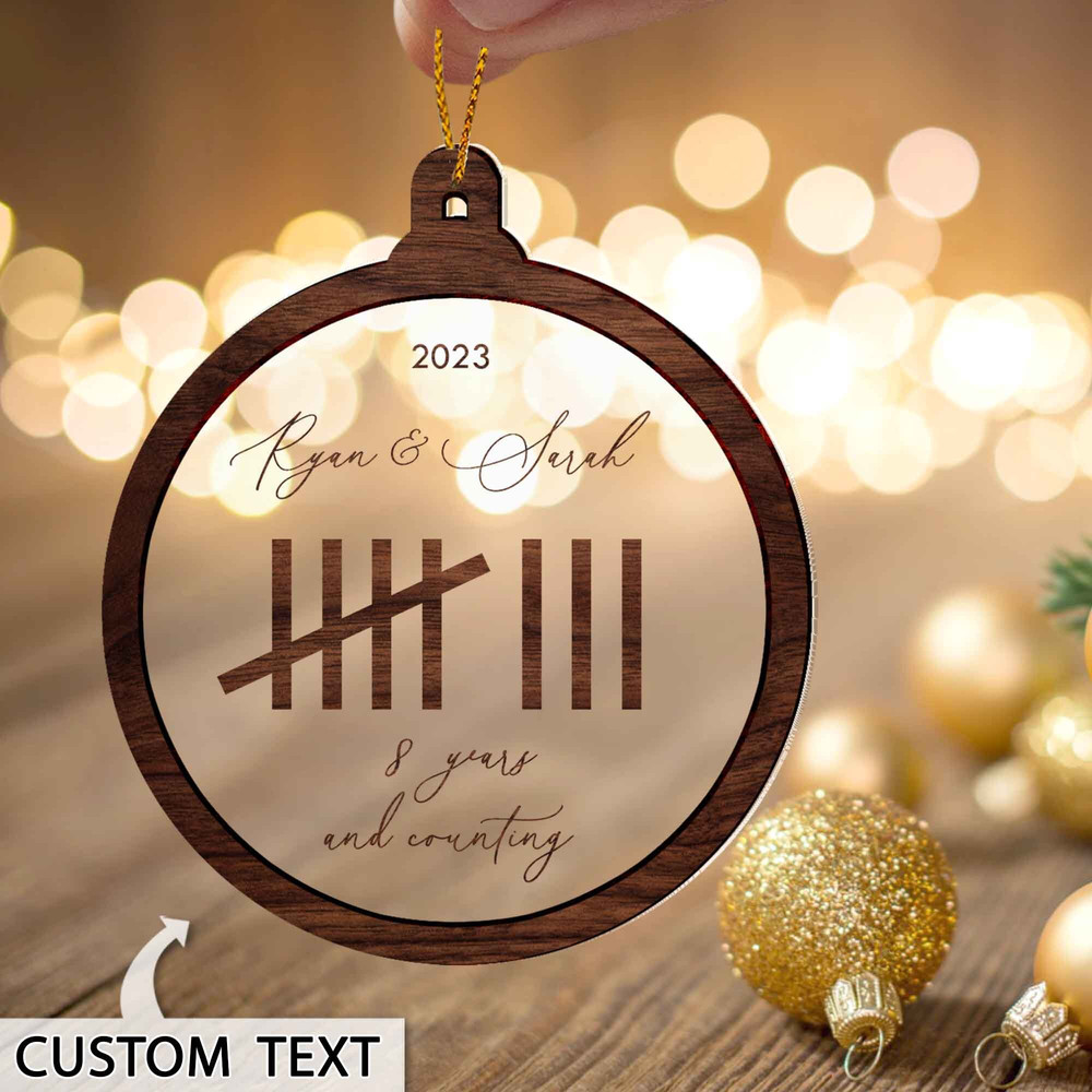 Personalized Anniversary Ornament, Anniversary Gifts By Year Christmas Ornament, Gift for Him, Gift for Her, Any Anniversary Year - 5.jpg