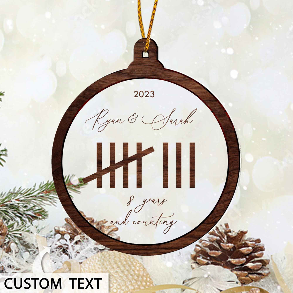 Personalized Anniversary Ornament, Anniversary Gifts By Year Christmas Ornament, Gift for Him, Gift for Her, Any Anniversary Year - 6.jpg