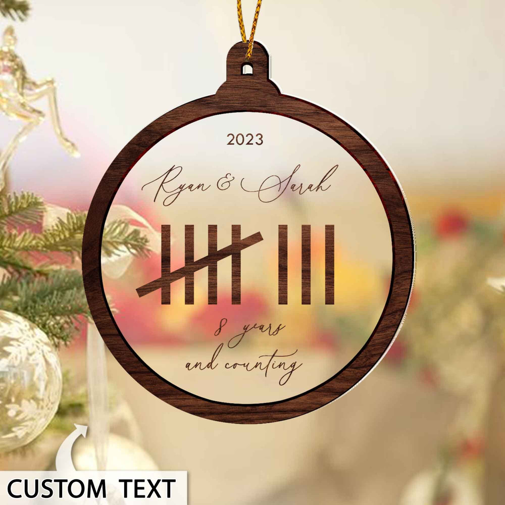 Personalized Anniversary Ornament, Anniversary Gifts By Year Christmas Ornament, Gift for Him, Gift for Her, Any Anniversary Year - 7.jpg
