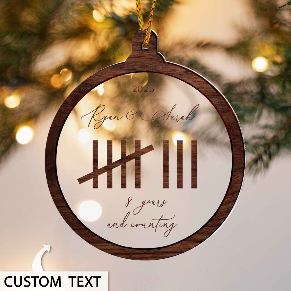 Personalized Anniversary Ornament, Anniversary Gifts By Year Christmas Ornament, Gift for Him, Gift for Her, Any Anniversary Year - 8.jpg