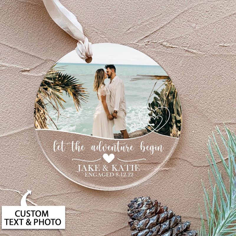 Personalized Engaged Ornament, Engaged Christmas Ornament, Engaged Acrylic Ornament, Custom Engagement Gift For Couple, Newly Engaged Gift - 3.jpg