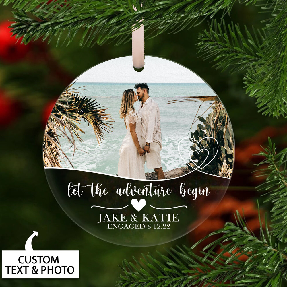 Personalized Engaged Ornament, Engaged Christmas Ornament, Engaged Acrylic Ornament, Custom Engagement Gift For Couple, Newly Engaged Gift - 4.jpg