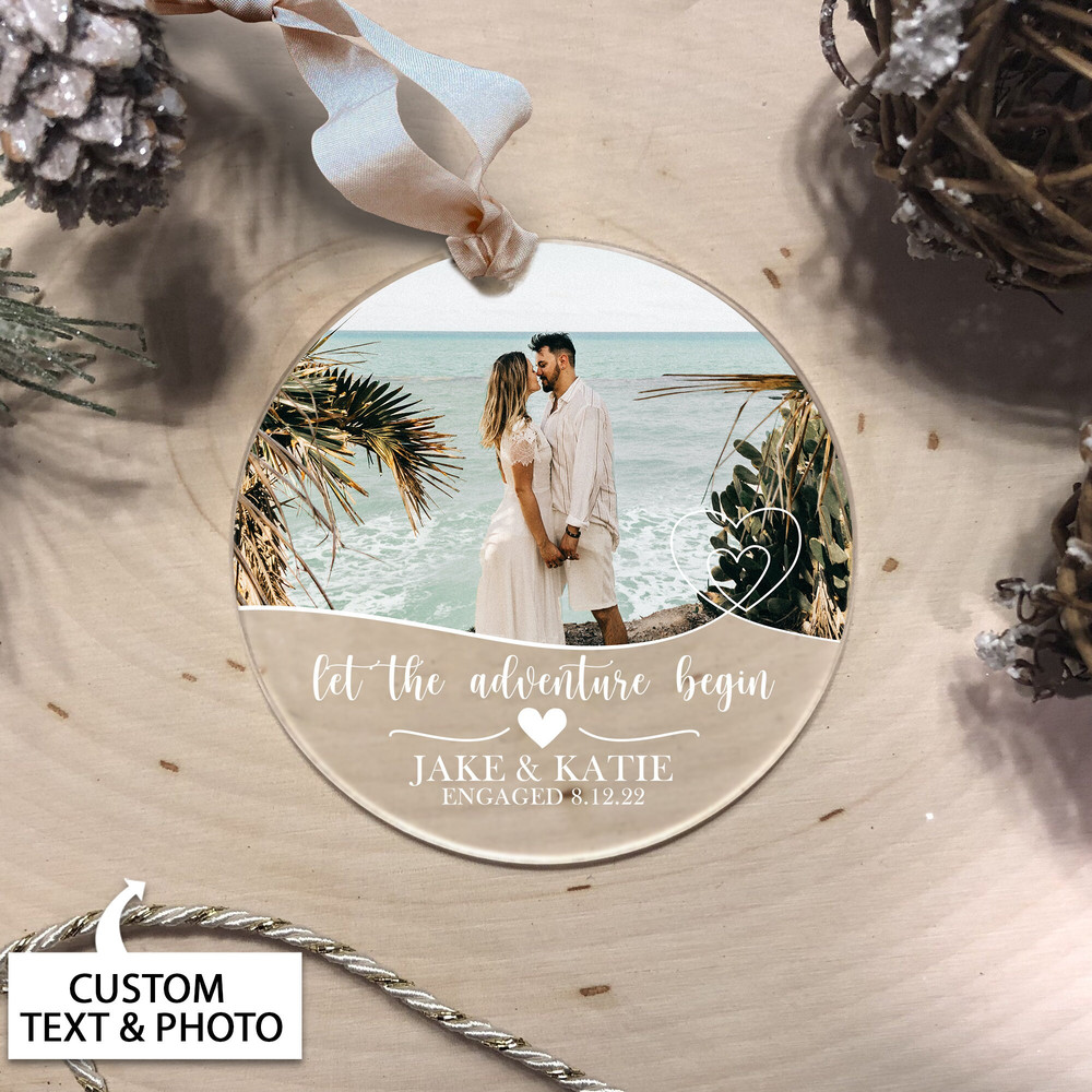 Personalized Engaged Ornament, Engaged Christmas Ornament, Engaged Acrylic Ornament, Custom Engagement Gift For Couple, Newly Engaged Gift - 7.jpg