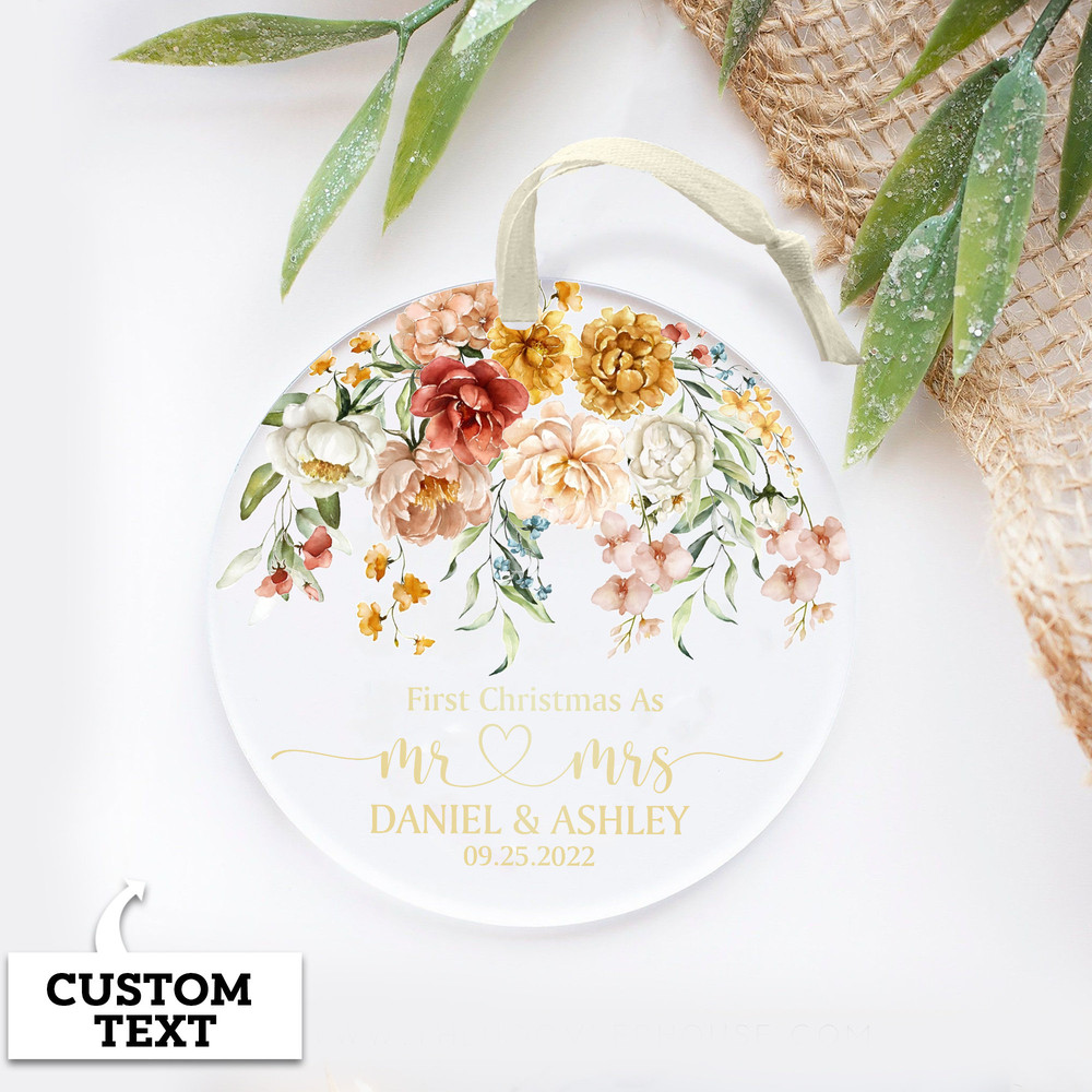 Personalized First Christmas Married Ornament, Mr & Mrs Christmas Ornament, Our First Christmas Married as Mr and Mrs Ornament, Wedding Gift - 5.jpg