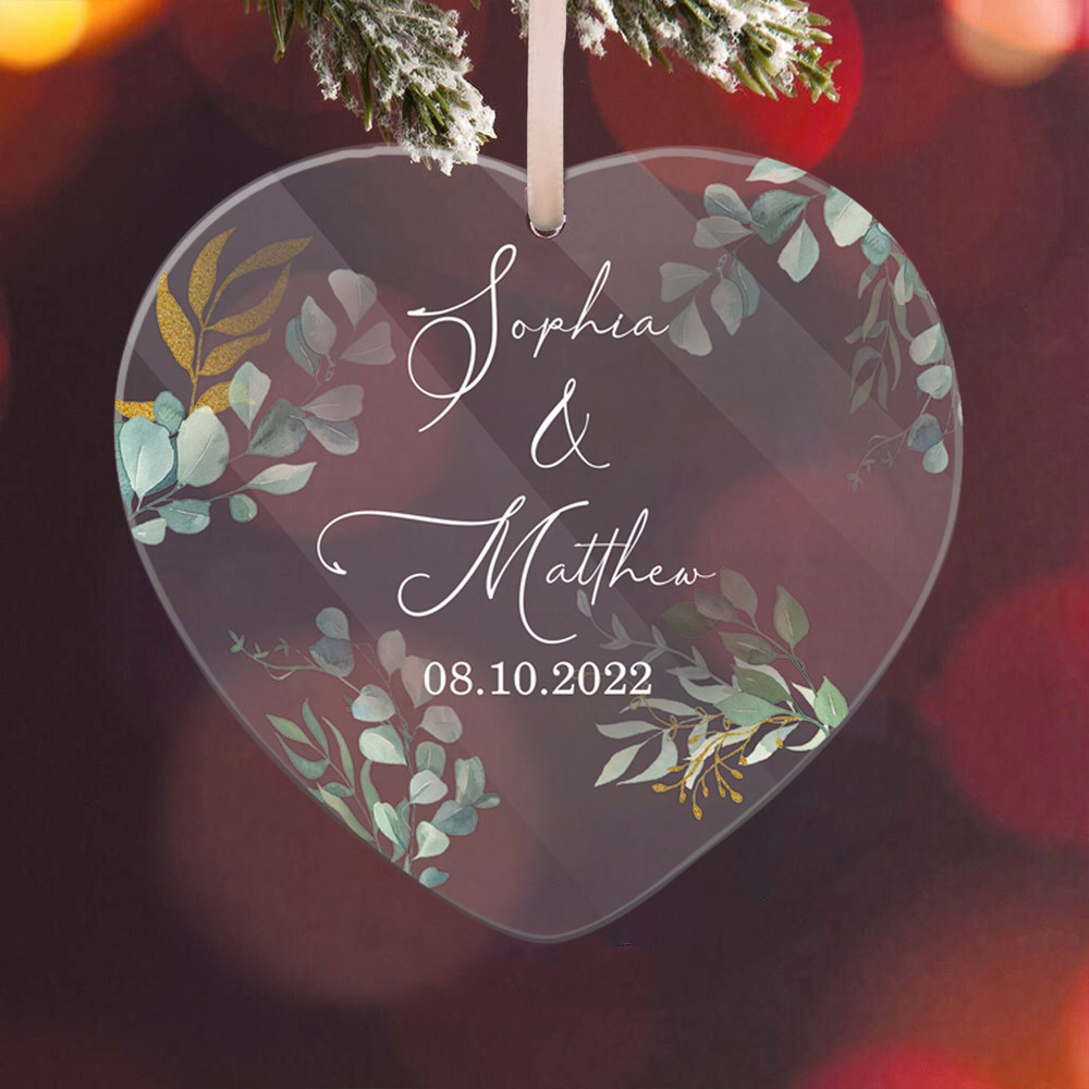 Personalized Wedding Ornament, Engagement Ornament, Married Ornament, Wedding Gift, Our First Christmas, Newlywed Gift, Engagement Gift - 5.jpg