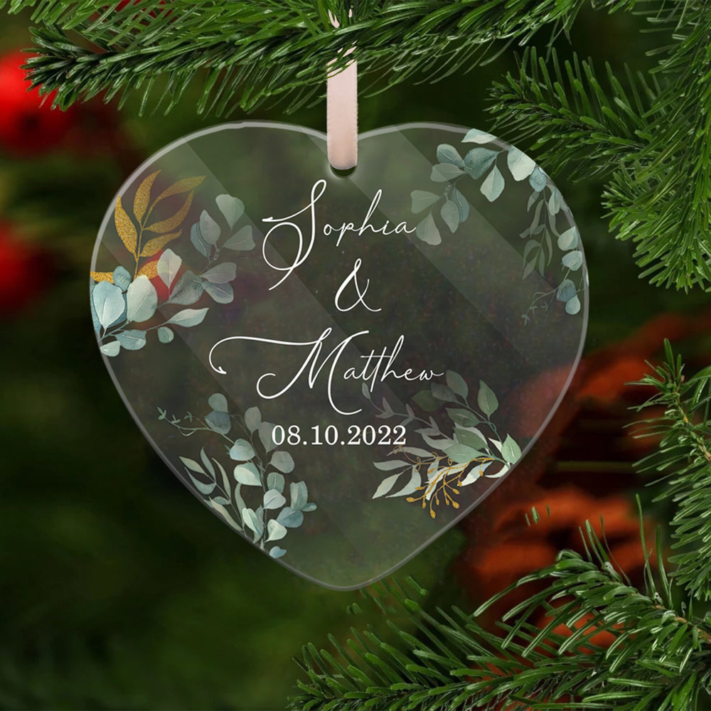 Personalized Wedding Ornament, Engagement Ornament, Married Ornament, Wedding Gift, Our First Christmas, Newlywed Gift, Engagement Gift - 6.jpg