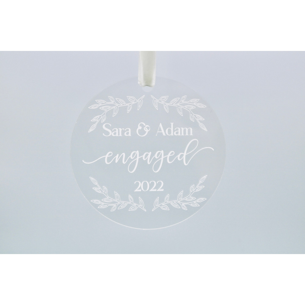 Personalized Engagement Ornament Engagement Gift Gift for Couple Custom Ornament Wedding Gift Romantic Gift Engagement Keepsake - 3.jpg
