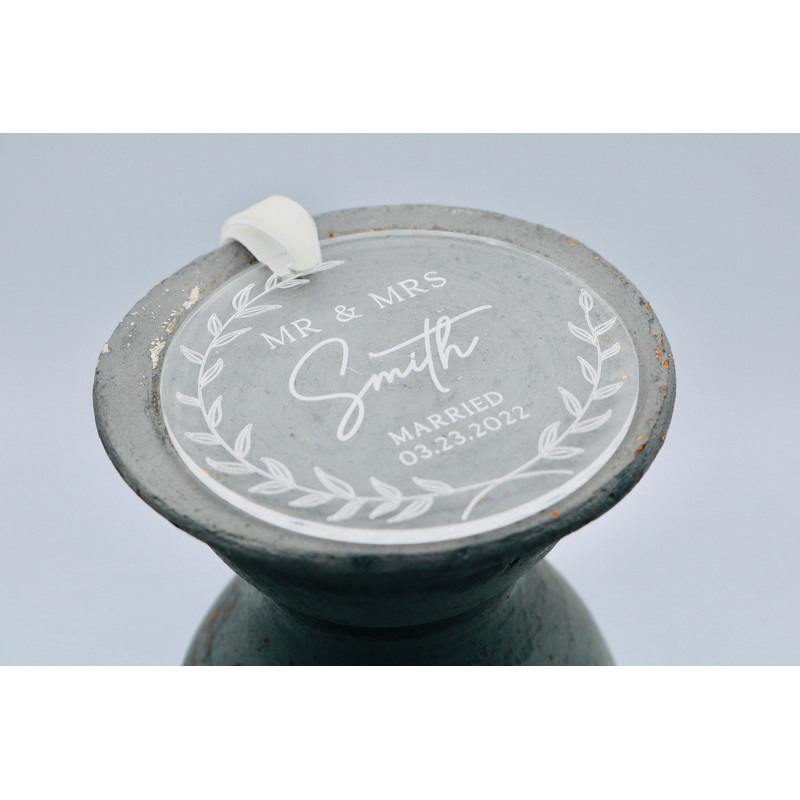 Personalized Wedding Ornament Personalized Married Gift Clear Acrylic Ornament Wedding Gift Gift for Couple Mr & Mrs A003 - 2.jpg