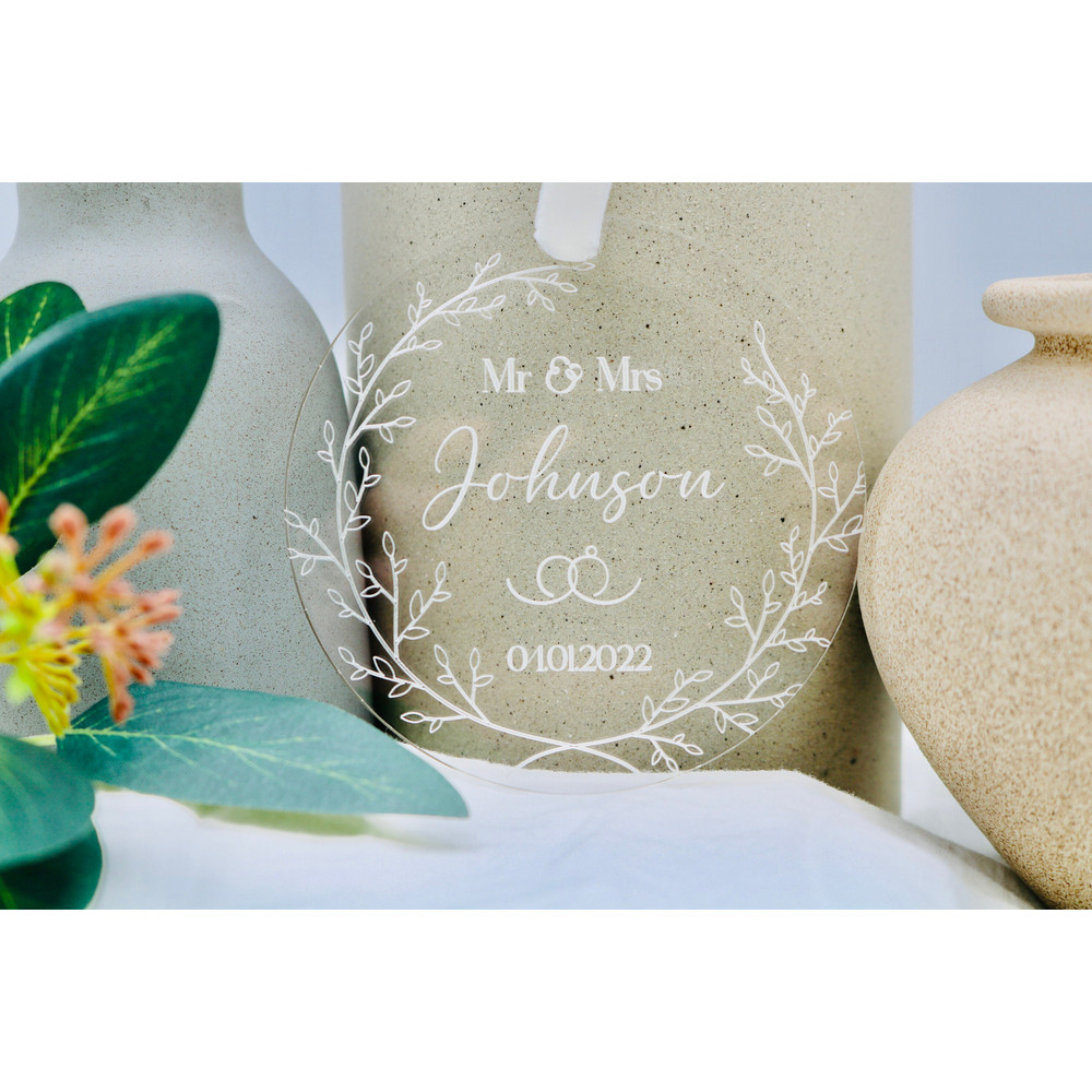 Personalized Wedding Ornament Personalized Married Gift Our First Christmas Wedding Gift Gift for Couple Mr & Mrs Gift - 1.jpg