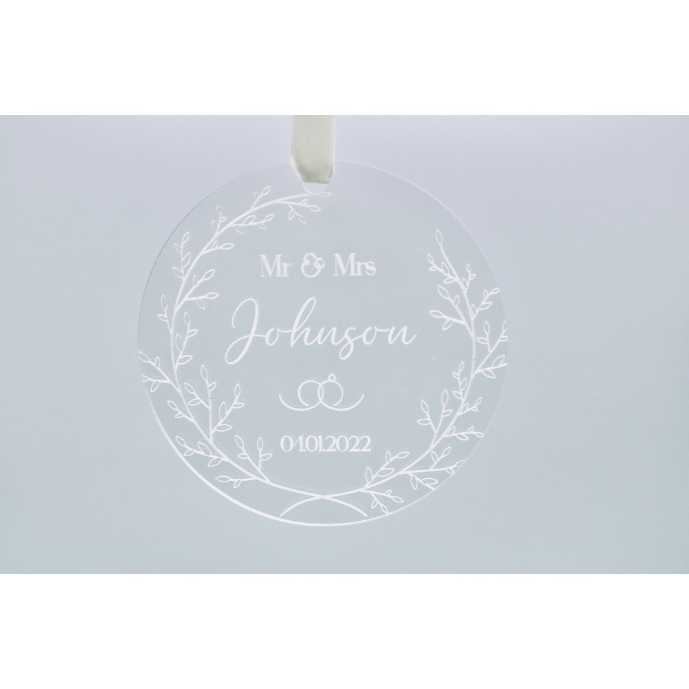 Personalized Wedding Ornament Personalized Married Gift Our First Christmas Wedding Gift Gift for Couple Mr & Mrs Gift - 4.jpg