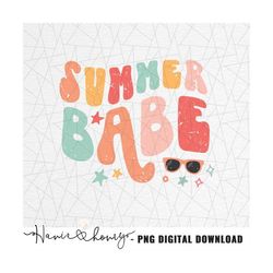 summer babe png - retro sublimation - boho retro beach png - retro summer png - summer quote png - kids shirt - summer s