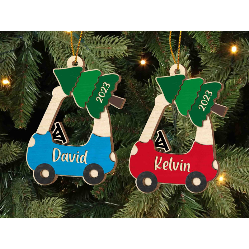 Baby's First Christmas Ornament , Personalized Kids Christmas Ornament, Custom New Baby Gift, Baby Shower Gift,  Kid Christmas Car Ornament - 1.jpg
