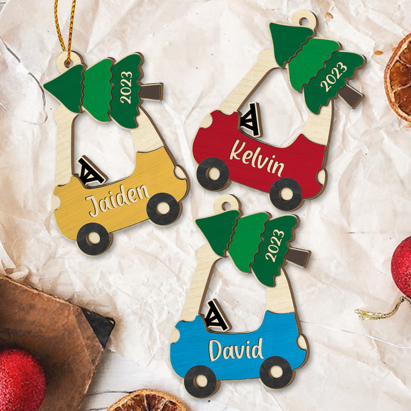 Baby's First Christmas Ornament , Personalized Kids Christmas Ornament, Custom New Baby Gift, Baby Shower Gift,  Kid Christmas Car Ornament - 10.jpg