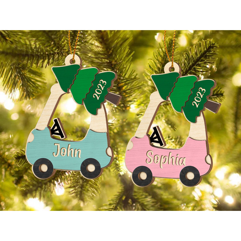 Baby's First Christmas Ornament , Personalized Kids Christmas Ornament, Custom New Baby Gift, Baby Shower Gift,  Kid Christmas Car Ornament - 5.jpg