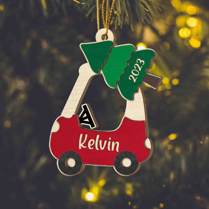 Baby's First Christmas Ornament , Personalized Kids Christmas Ornament, Custom New Baby Gift, Baby Shower Gift,  Kid Christmas Car Ornament - 6.jpg
