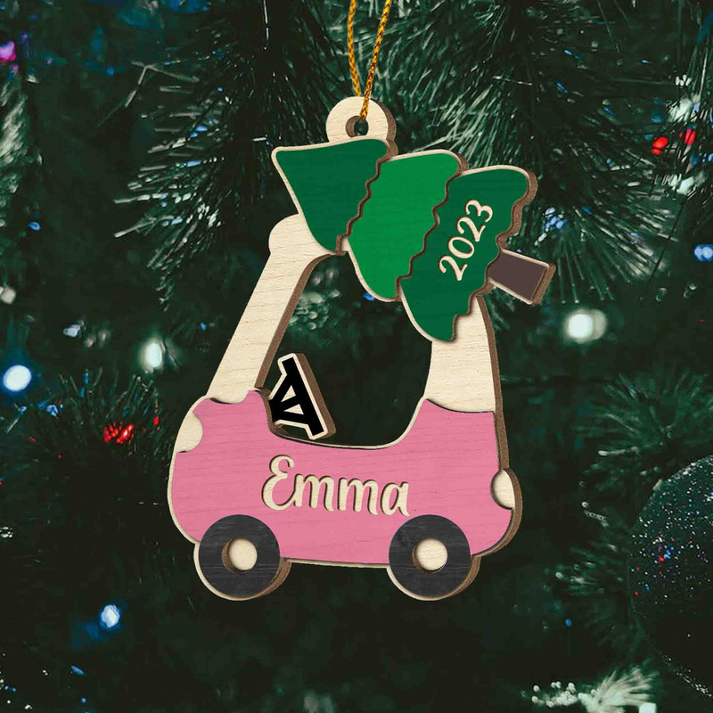 Baby's First Christmas Ornament , Personalized Kids Christmas Ornament, Custom New Baby Gift, Baby Shower Gift,  Kid Christmas Car Ornament - 7.jpg