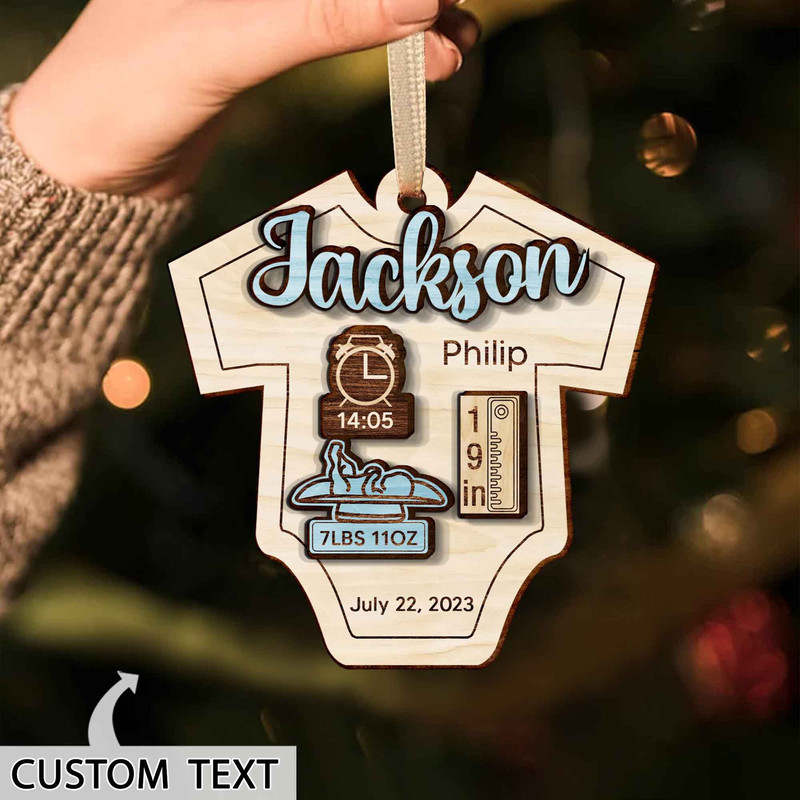 Baby's First Christmas Ornament 2023, Personalized Baby Birth Stats Ornament, Baby Keepsake, Newborn Gift, New Baby Gift, Baby Shower Gift - 6.jpg