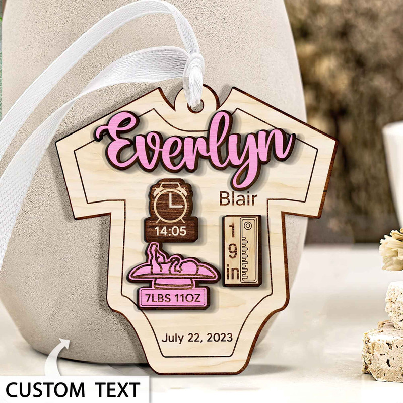 Baby's First Christmas Ornament 2023, Personalized Baby Birth Stats Ornament, Baby Keepsake, Newborn Gift, New Baby Gift, Baby Shower Gift - 7.jpg